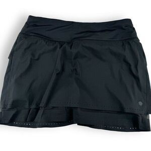 Athleta Womens Skort‎ Shorts Skirt Size Small Black Activewear Sporty Workout